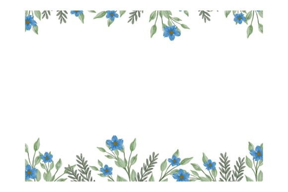 A Watercolor Blue Floral Background for Creative Projects