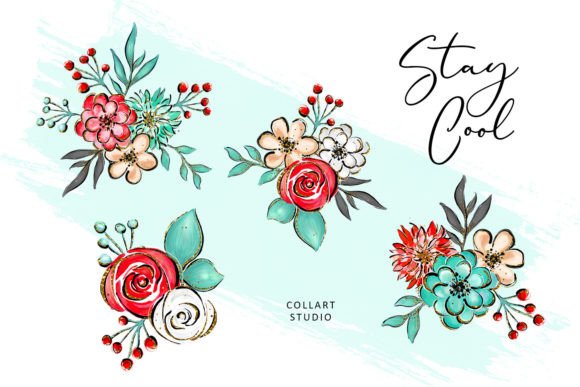 Bringing Original Charm to Your Creative Projects: Cute Penguins & Floral Illustrations