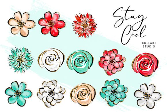 Comparing Floral Clipart and Christmas Illustrations for Creative Projects