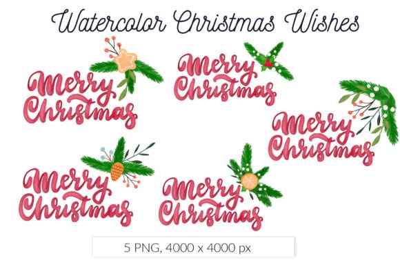 Craft Unique Holiday Magic with Merry Christmas Watercolor Floral Wishes