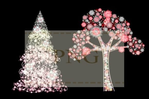 Cute Floral PNG Lighting Flower Tree Art for Creative Projects