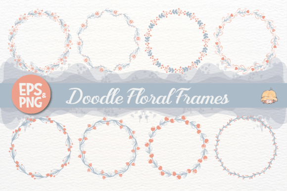Doodle Floral Round Frame Collection: The Versatile Digital Asset for Creative Projects