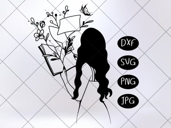 Evaluating the Person Reading Floral Book SVG for Professional Use