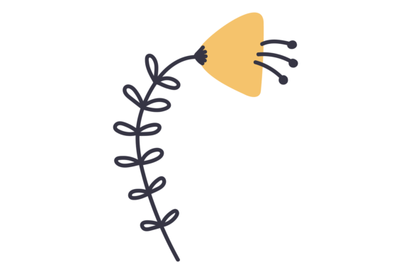 Floral Ornament Element: More Than Just a Cute Yellow Flower Doodle