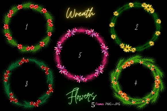 Floral Wreath Designs: A Versatile Graphic Resource for Creative Projects