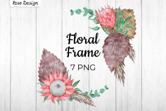The Artful Utility of the Watercolor Protea Boho Floral Frame