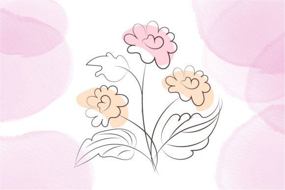 The Creative Power of Floral Liner Wall Art Design: A Modern Drawing for Diverse Projects