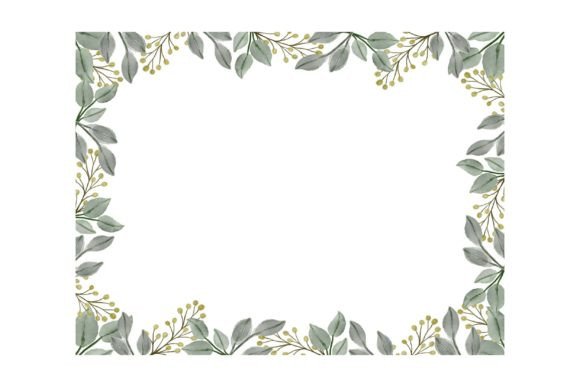 The Elegant Utility of a Green Floral Frame Illustration