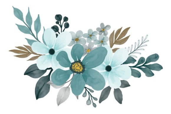 The Tosca Green Watercolor Floral Frame Design