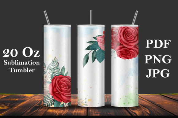 Transform Your Sublimation Projects with Watercolor Floral 20oz Sublimation Designs