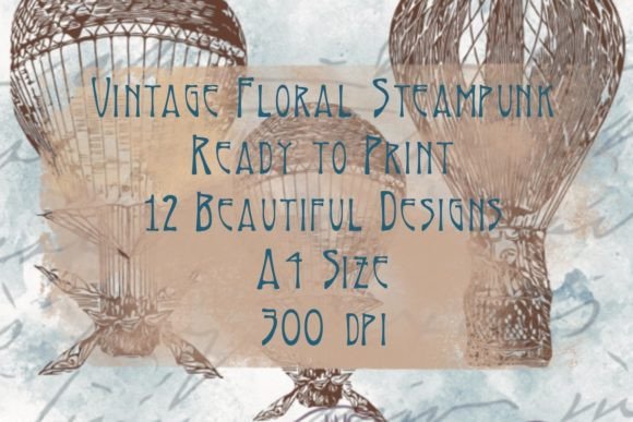 Vintage Steampunk Floral Posters: A Fusion of Artistic Styles