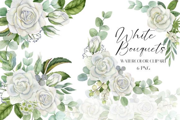 White Roses Bouquets and Wreaths: The Ultimate Digital Floral Toolkit